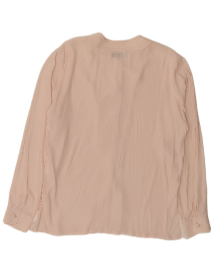 Blusa feminina vintage IT 42 acetato rosa médio