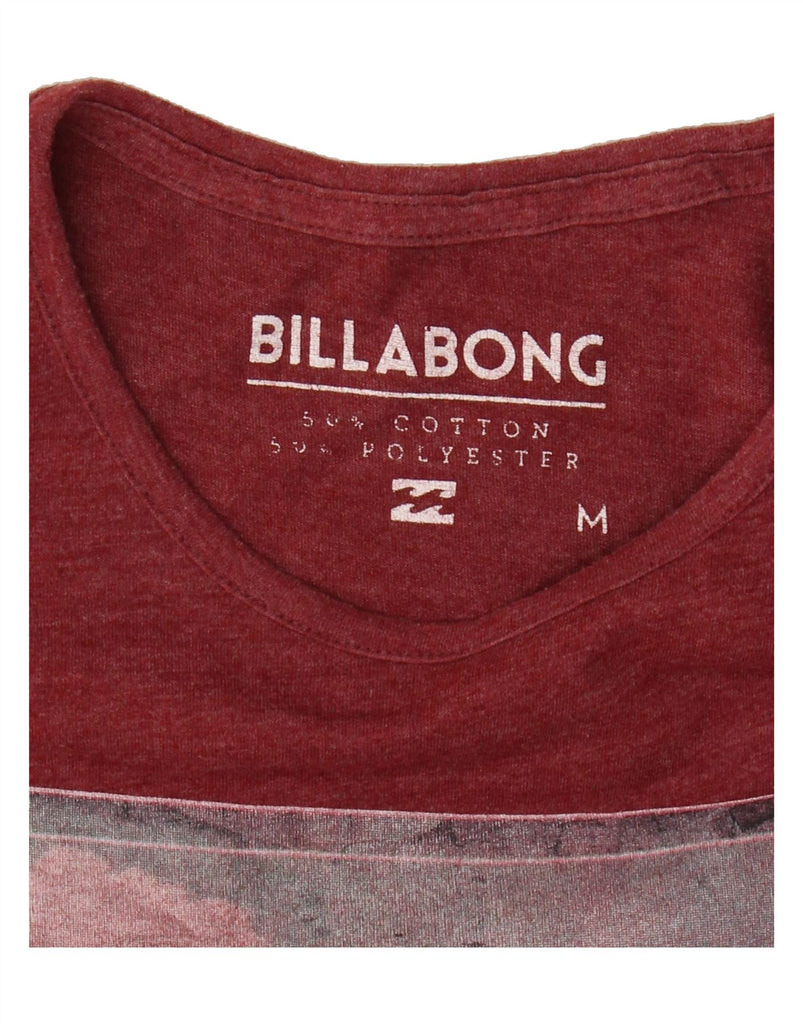 BILLABONG Mens Graphic T-Shirt Top Medium Red Cotton Vintage Billabong and Second-Hand Billabong from Messina Hembry 