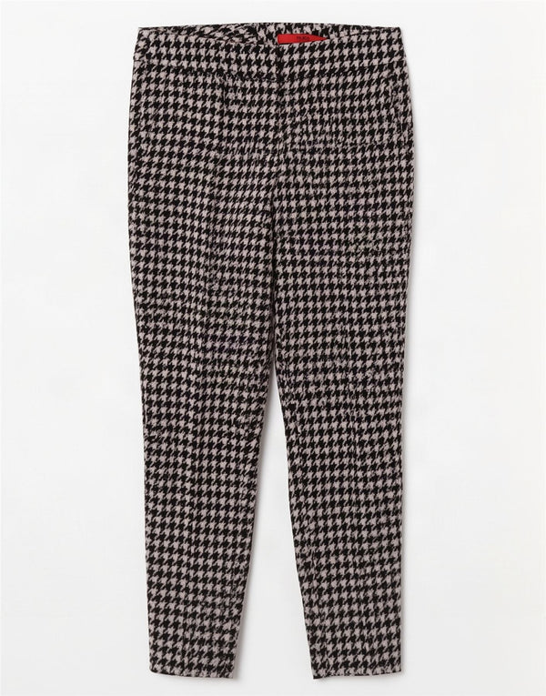 Calças curtas femininas Hugo Boss W28 L26 pretas Houndstooth