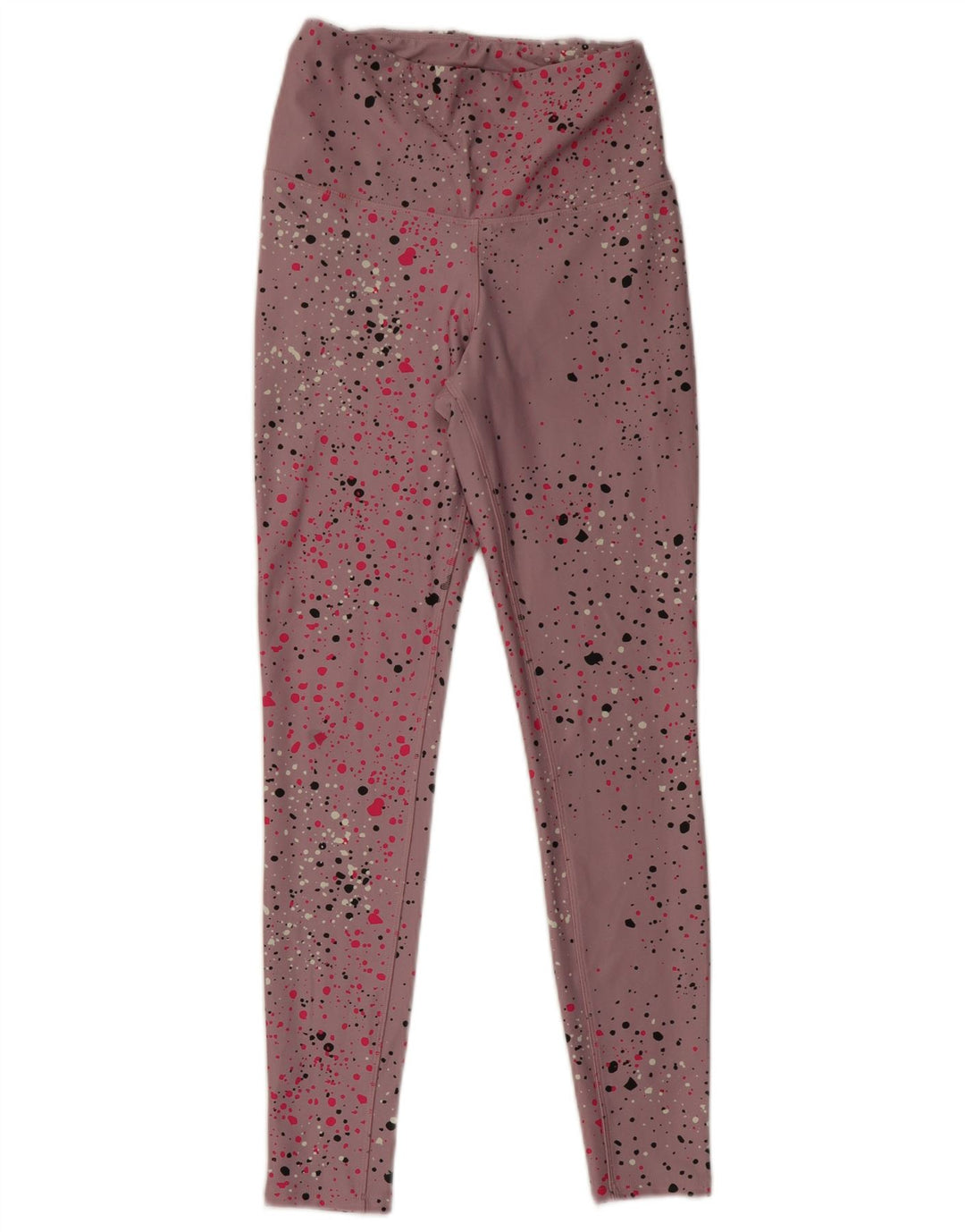 Reebok Womens Speedwick Leggings UK 8/10 Pequeno Poliéster Manchado Rosa