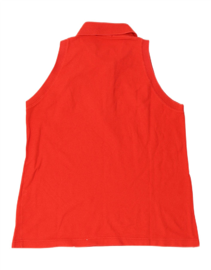 Camisa polo feminina sem mangas FILA IT 46 grande algodão vermelho