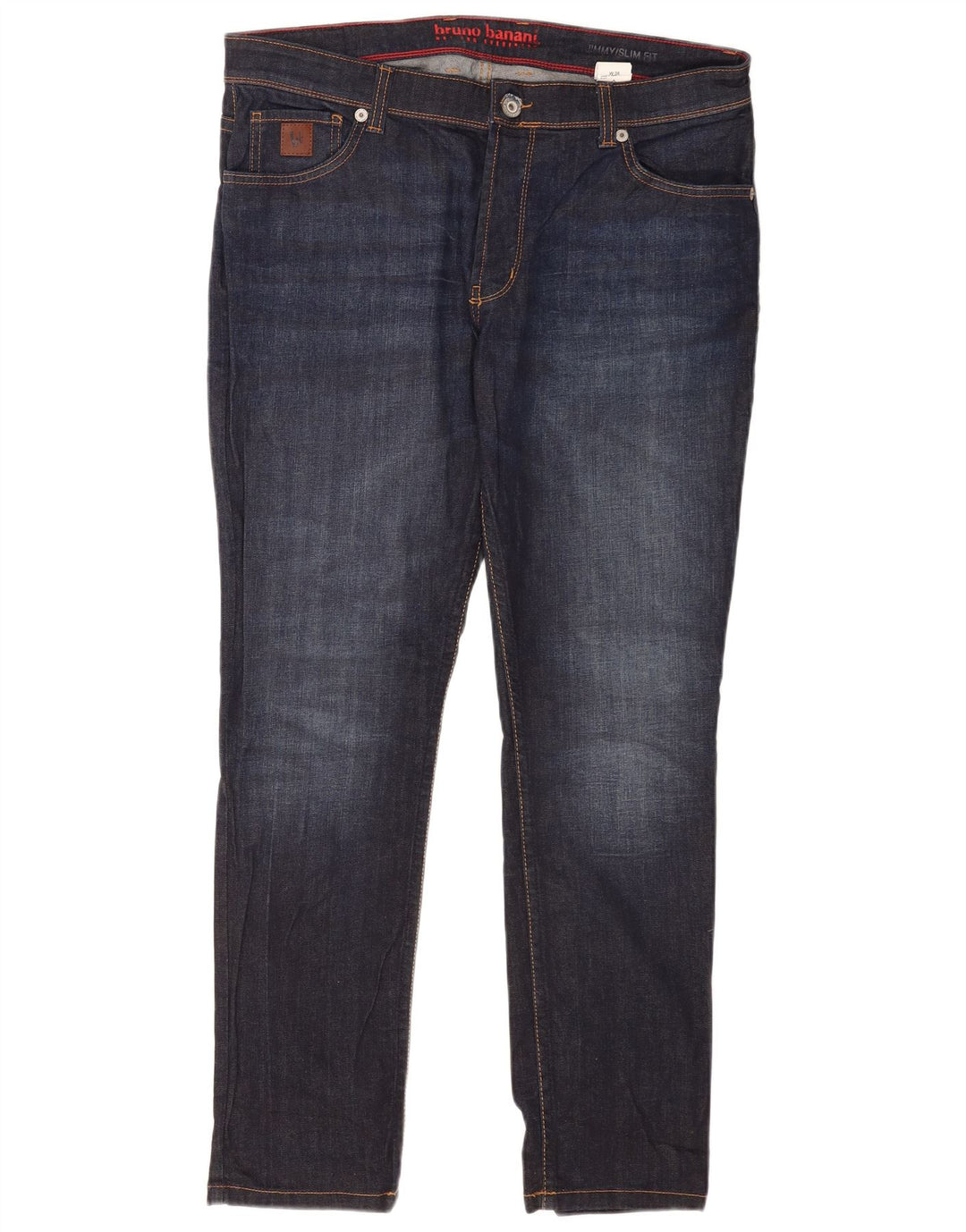 Bruno Banani Mens Slim Jeans W36 L32 Azul Marinho Algodão