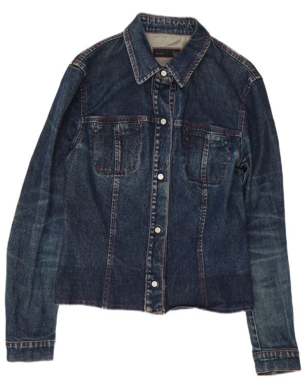 Jaqueta jeans feminina Gas UK 14 grande azul