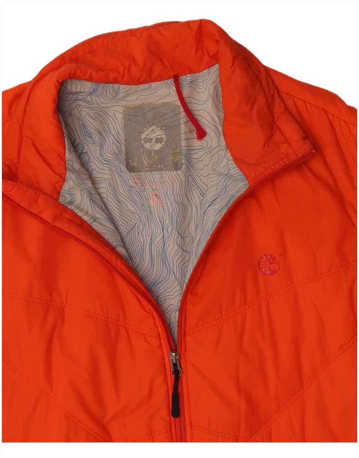 Jaqueta acolchoada masculina TIMBERLAND UK 42 XL laranja nylon