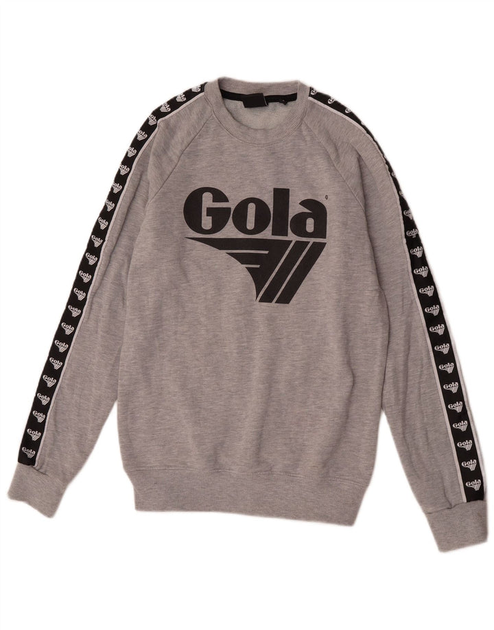 Gola moletom gráfico masculino jumper pequeno cinza colorblock algodão
