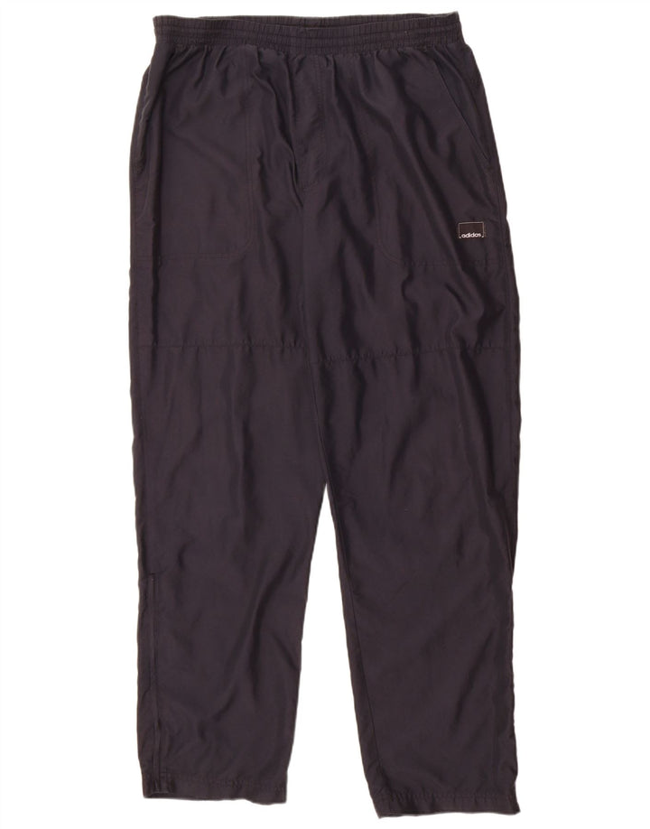 Calça de treino masculina Adidas grande poliéster azul marinho