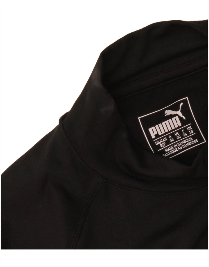 Top feminino Puma manga comprida UK 10 pequeno preto