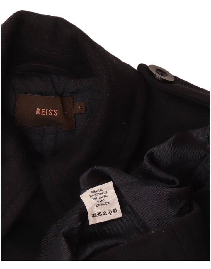 Casaco feminino Reiss militar ervilha Reino Unido 10 lã azul marinho pequeno