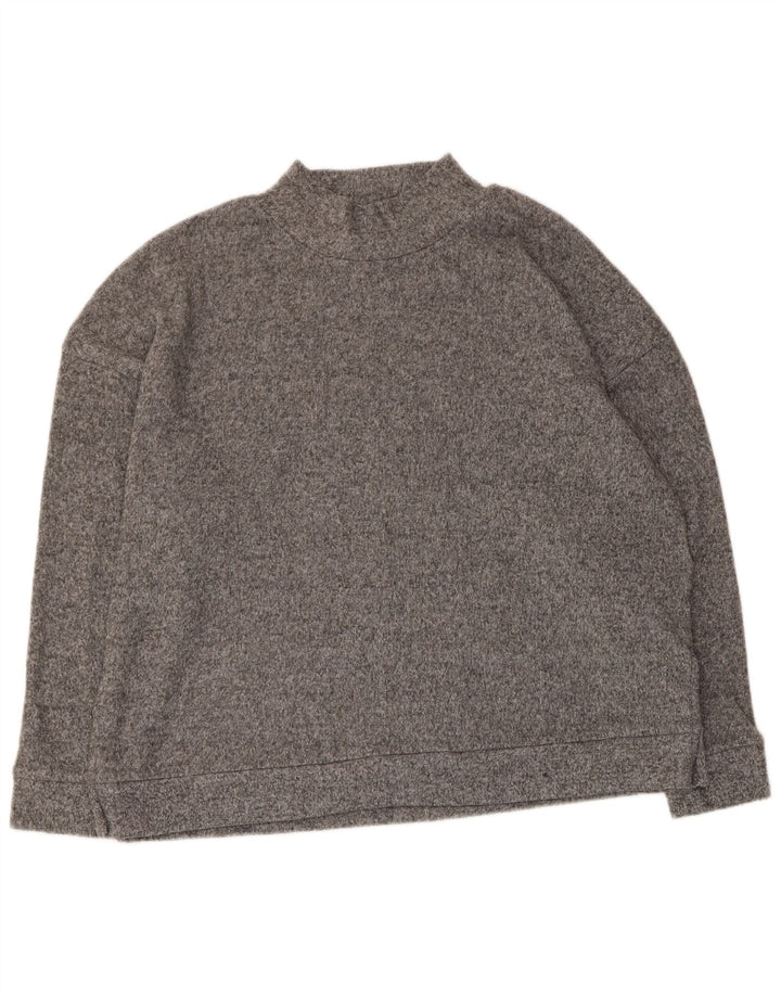 MARKS & SPENCER Suéter feminino com gola tartaruga e gola alta Reino Unido 16 grande cinza manchado