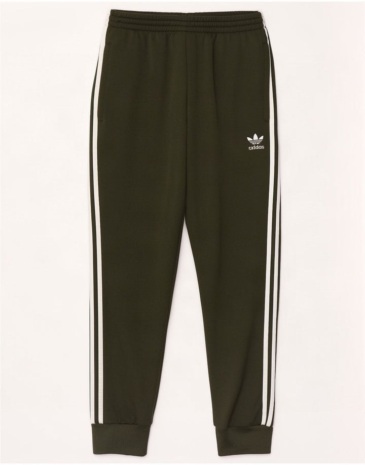 Adidas Mens Treino Calças Joggers Poliéster Verde Médio