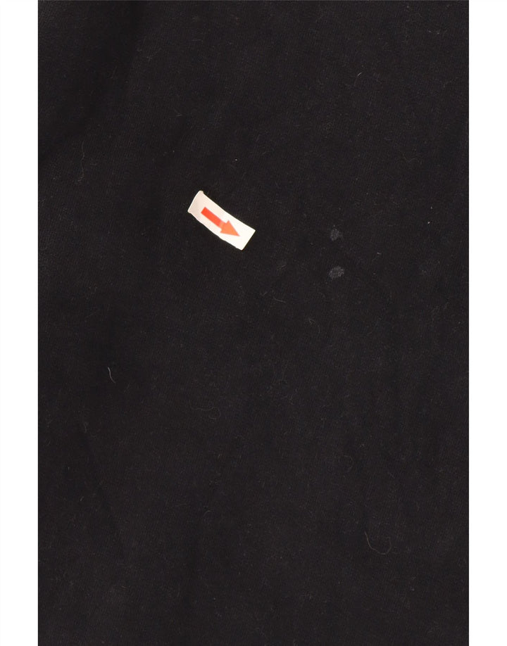 Calvin Klein Jeans feminino moletom gráfico jumper UK 12 médio preto