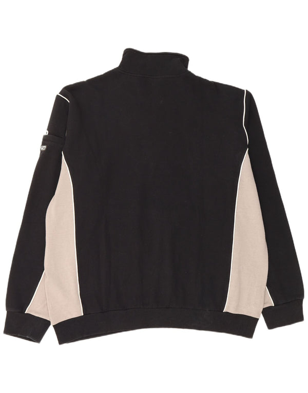 Moletom masculino Fila com zíper e gola 2XL algodão colorblock preto