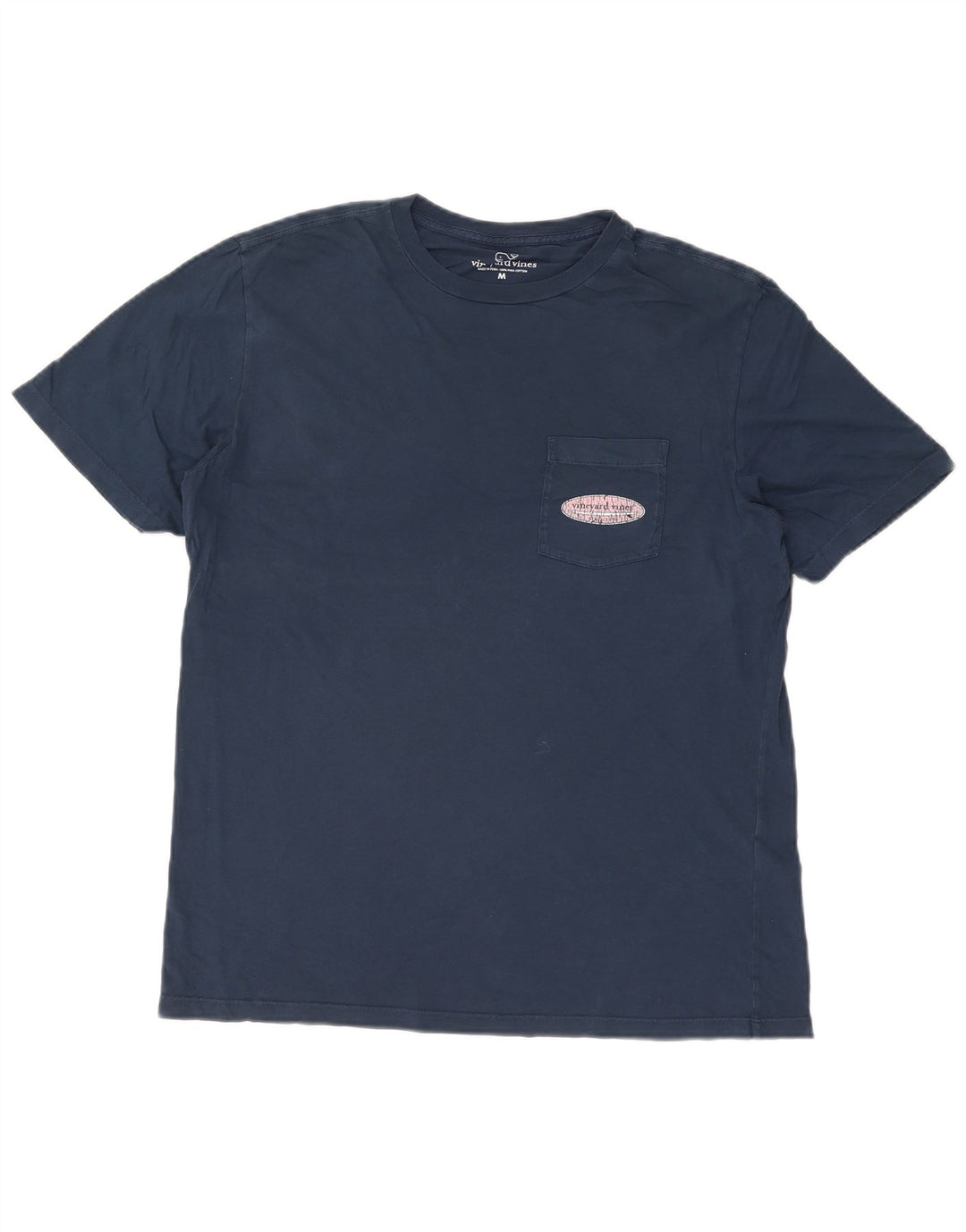 Camiseta gráfica masculina Vineyard Vines Top médio algodão azul marinho