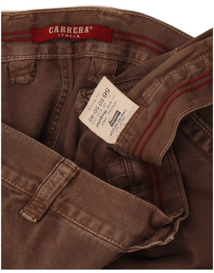 Calça Carrera Masculina Regular Fit Cargo W40 L30 Algodão Marrom