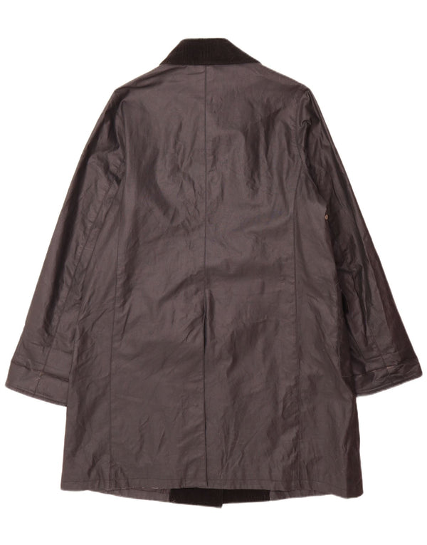 Capa de chuva feminina Mackintosh UK 14 algodão preto médio