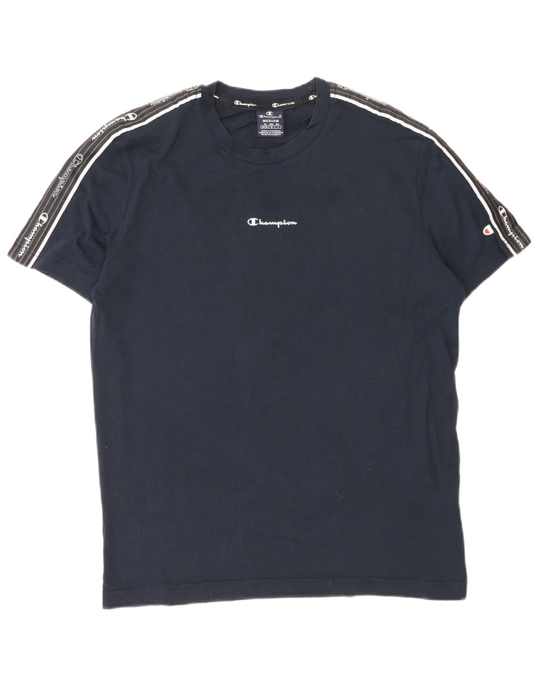 Camiseta masculina Champion Graphic Top Médio Algodão Azul Marinho