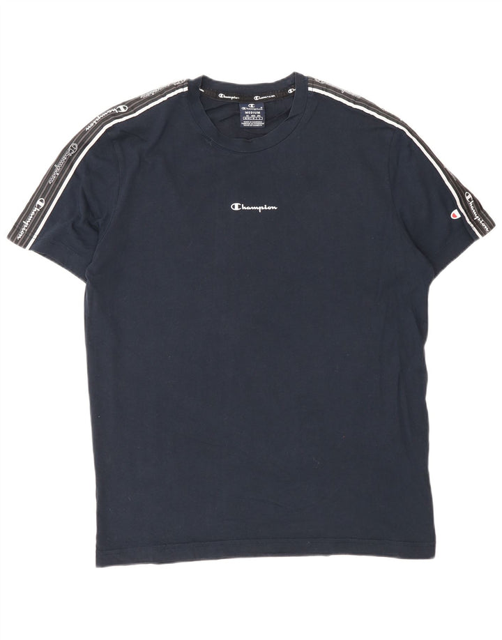 Camiseta masculina Champion Graphic Top Médio Algodão Azul Marinho