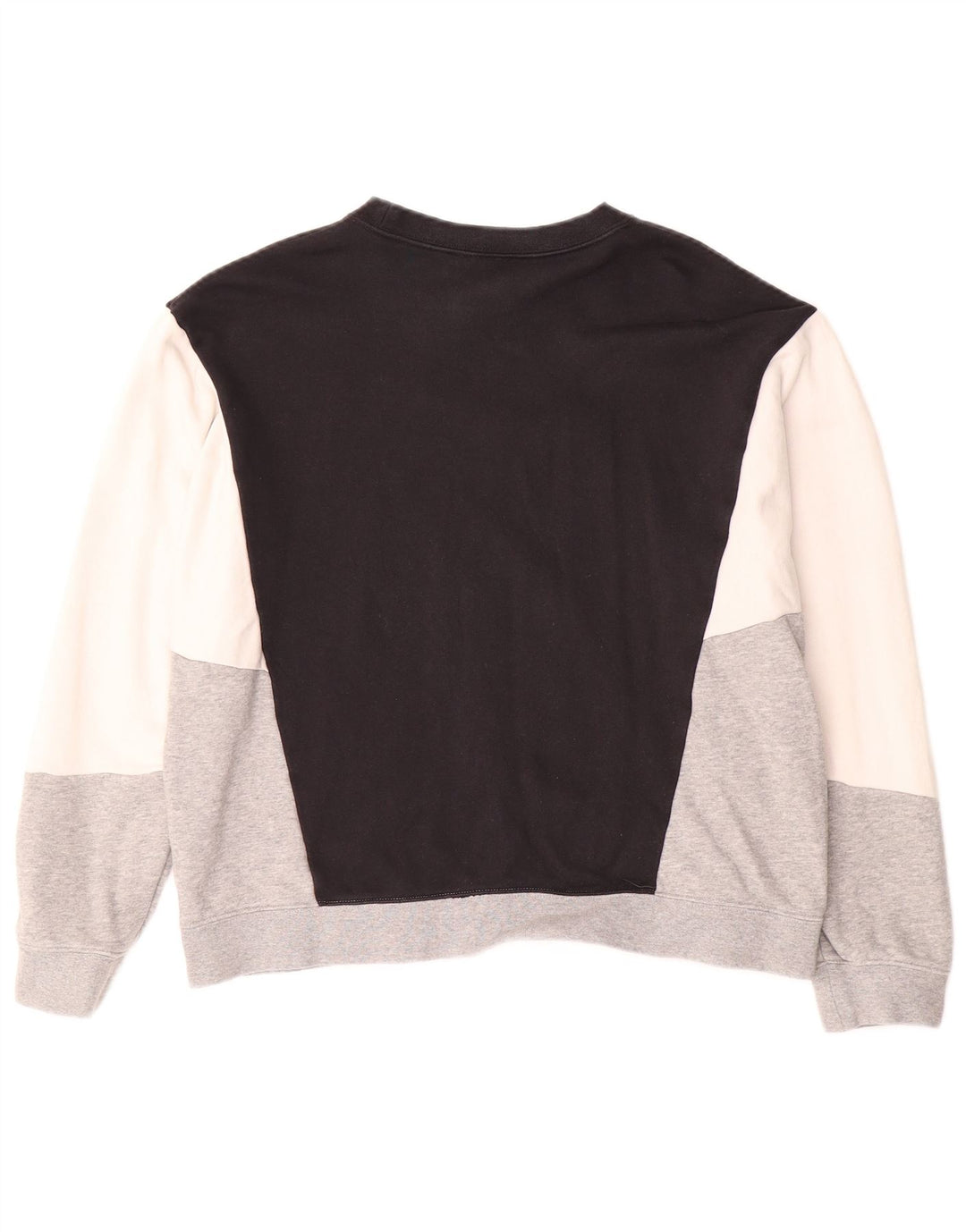 NIKE feminino oversized moletom jumper UK 16 grande bloco colorido preto