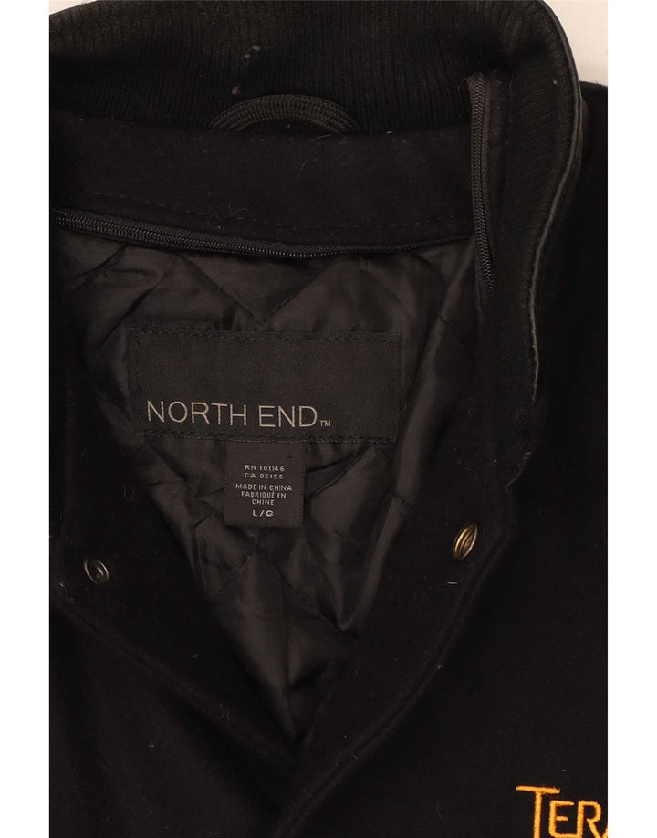 Jaqueta masculina North End Varsity UK 40 grande lã preta