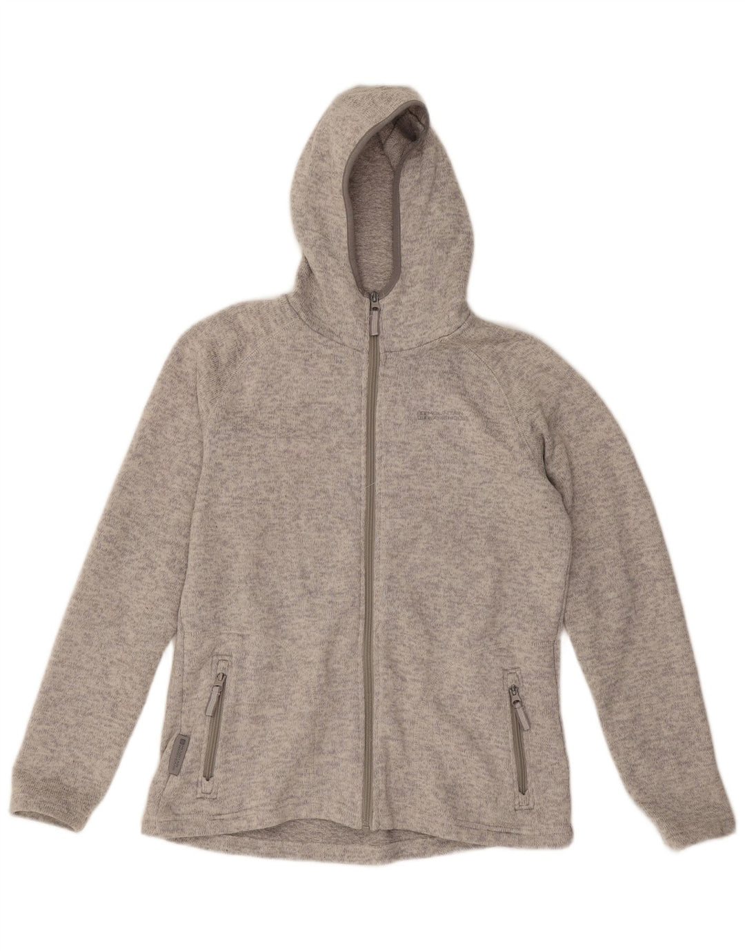 Suéter feminino com capuz e zíper Mountain Warehouse UK 14 poliéster cinza grande