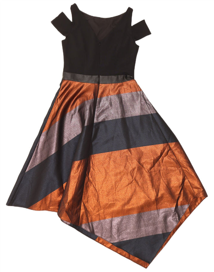 Vestido assimétrico feminino Coast UK 10 pequeno bloco colorido multicolorido