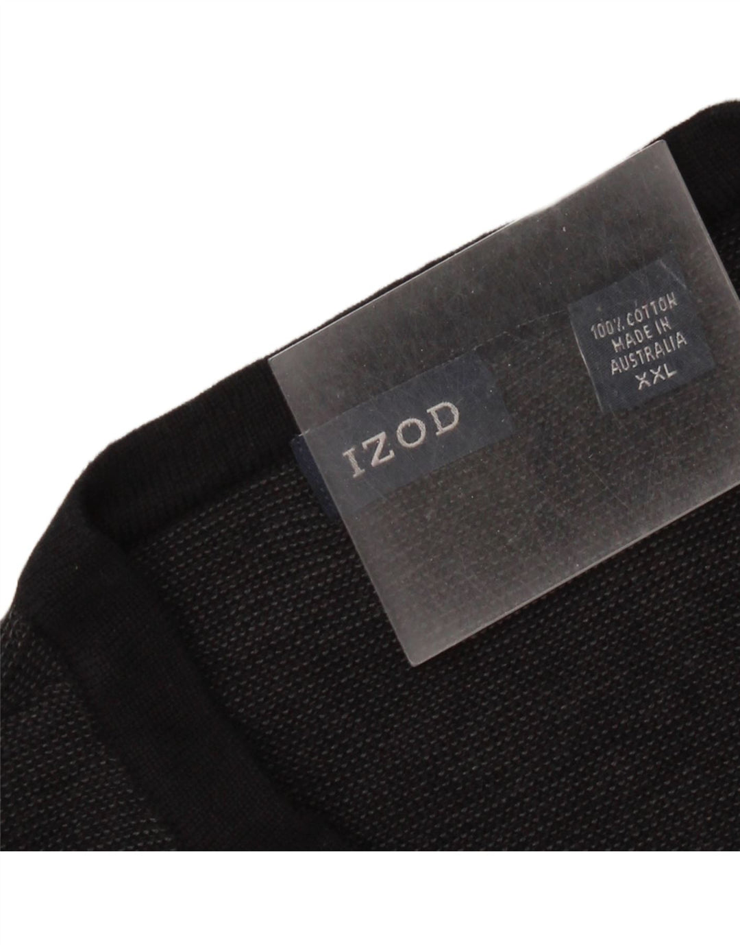 Suéter masculino Izod com decote em V 2XL algodão preto