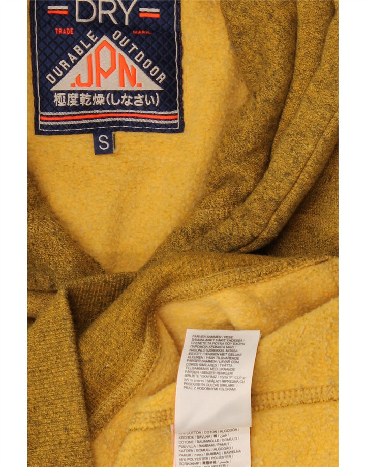 SUPERDRY moletom com capuz masculino gráfico solto e pequeno algodão amarelo
