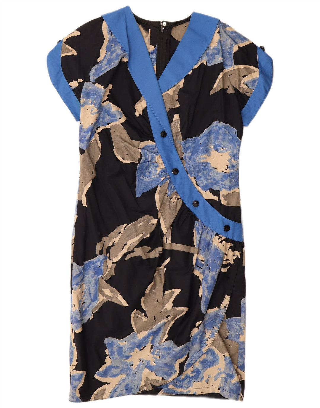 Vestido feminino VINTAGE UK 16 grande preto floral