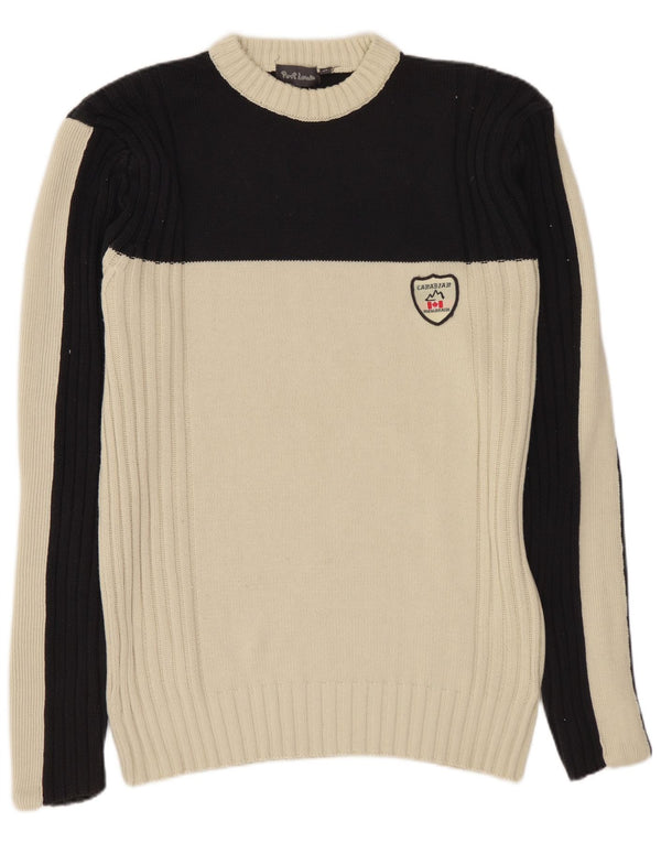 Suéter masculino PORT LOUIS com gola redonda IT 56 XL azul marinho colorblock