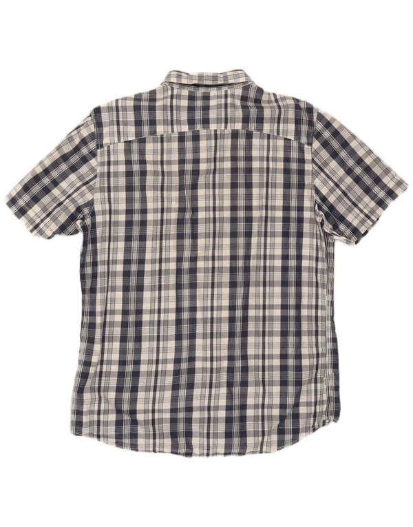 Camisa masculina de manga curta Slim Fit da Levi's XL azul marinho xadrez algodão