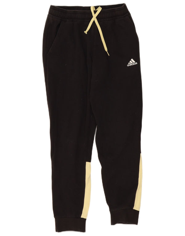 ADIDAS Womens Tracksuit Calças Joggers UK 10 Small Black Colourblock