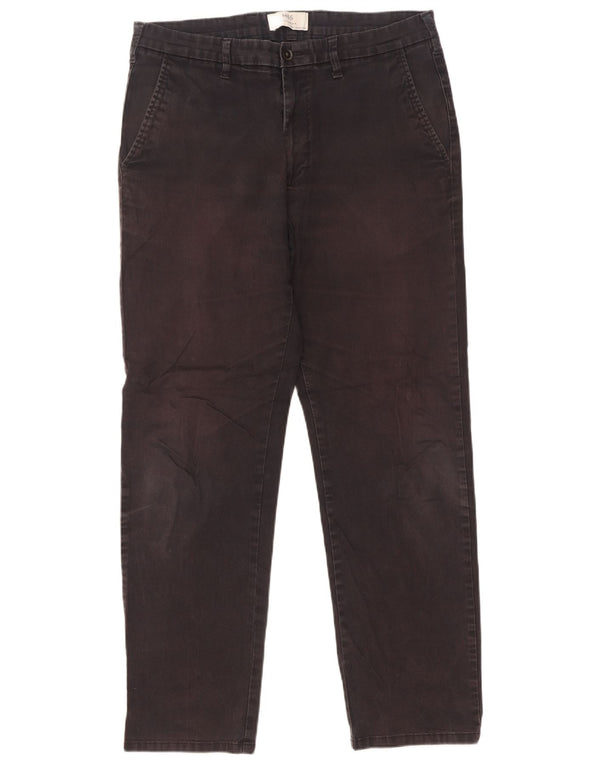 Calça chino masculina Marks & Spencer reta regular fit W34 L31 preta