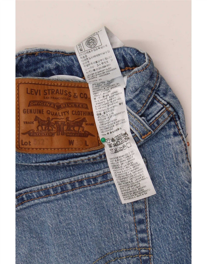Calça jeans feminina Levi's 512 Slim Tapered W30 L30 azul algodão