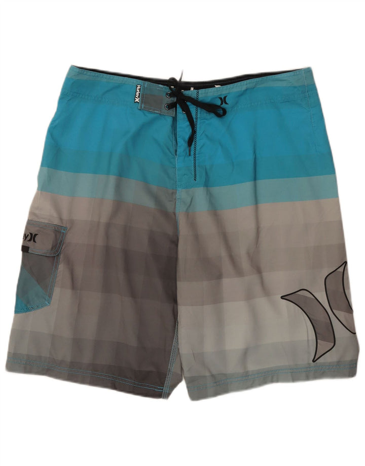 Shorts de natação masculino Hurley Graphic grande bloco colorido multicolorido