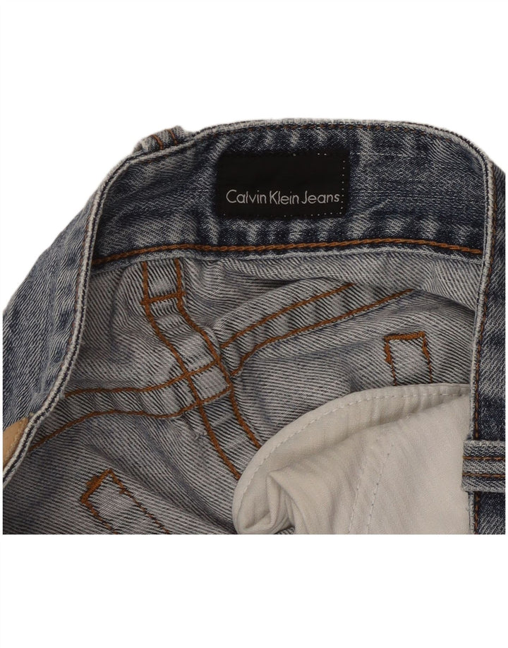 Calça jeans reta feminina Calvin Klein W32 L31 azul