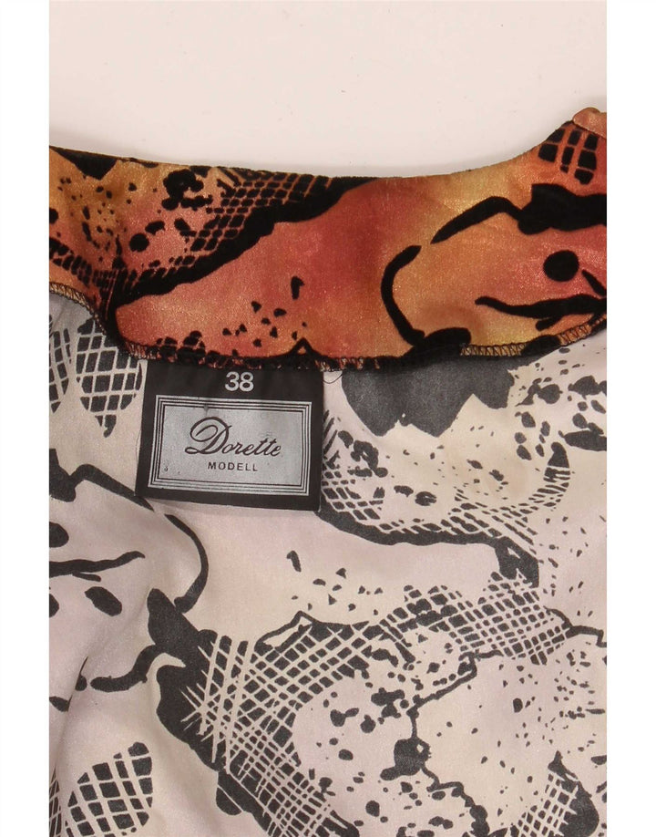Dorette blusa feminina manga 3/4 top EU 38 médio laranja floral