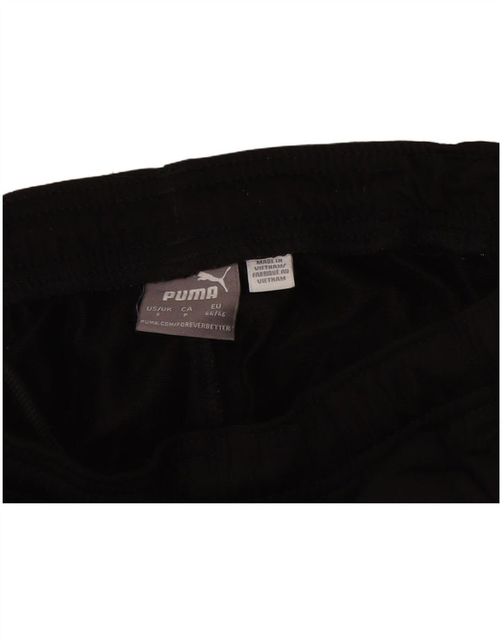 Calça de treino masculina Puma pequena preta poliéster