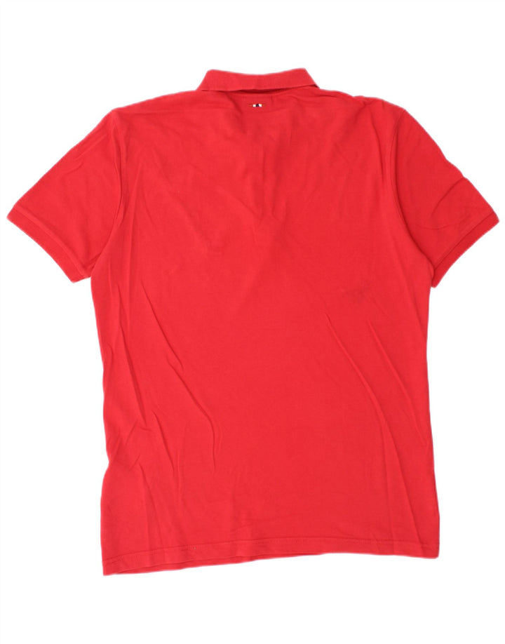 Camisa polo masculina Napapijri médio algodão vermelho