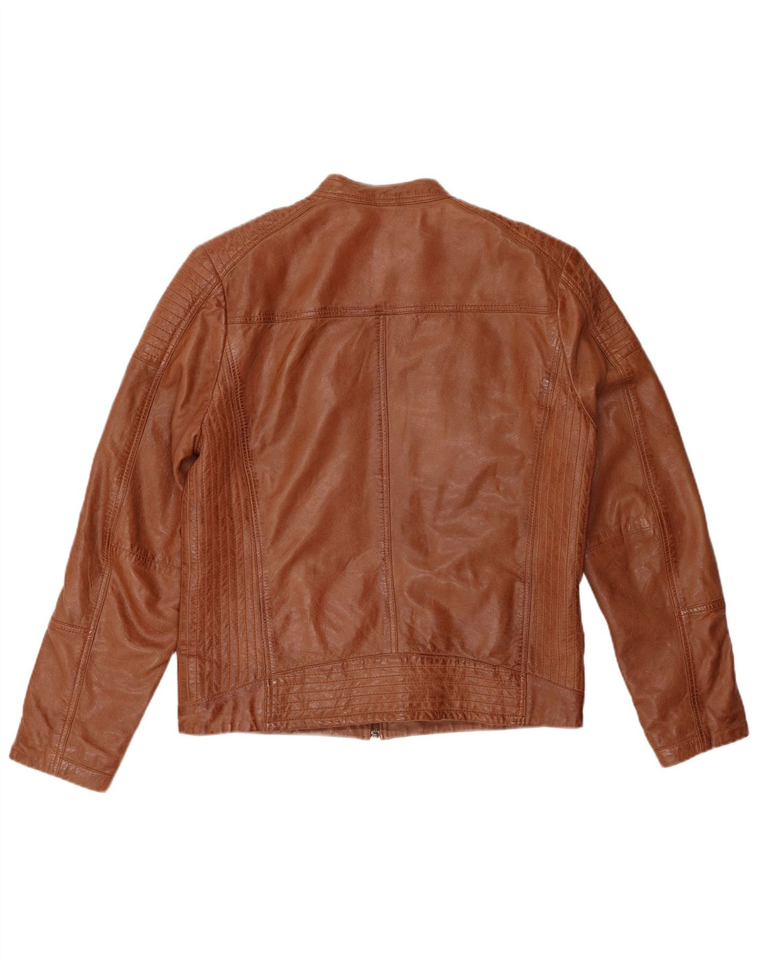 Jaqueta de couro masculina vintage para motociclista IT 50 grande couro marrom
