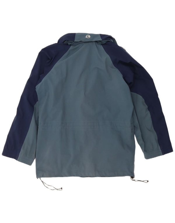 Jaqueta de chuva masculina com capuz Sprayway UK 38 bloco colorido azul marinho médio