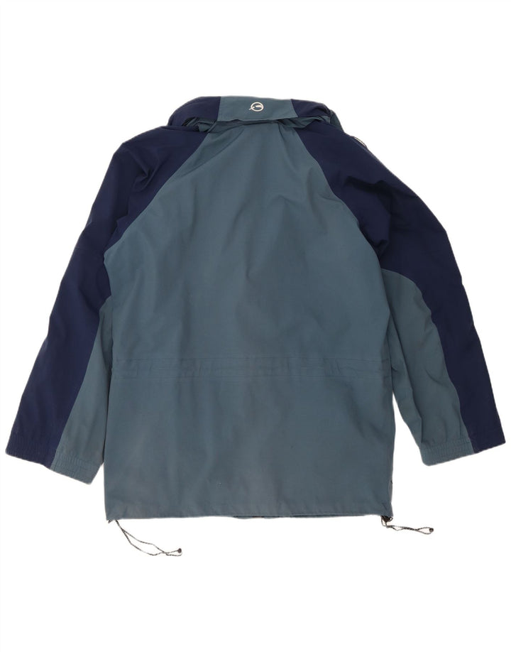 Jaqueta de chuva masculina com capuz Sprayway UK 38 bloco colorido azul marinho médio
