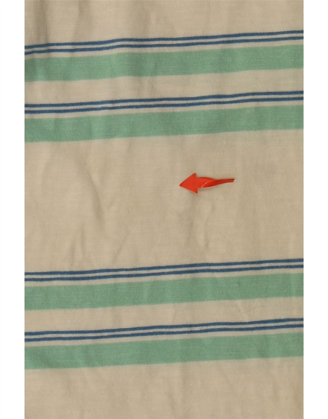 Camiseta masculina Farah Top médio de algodão listrado branco