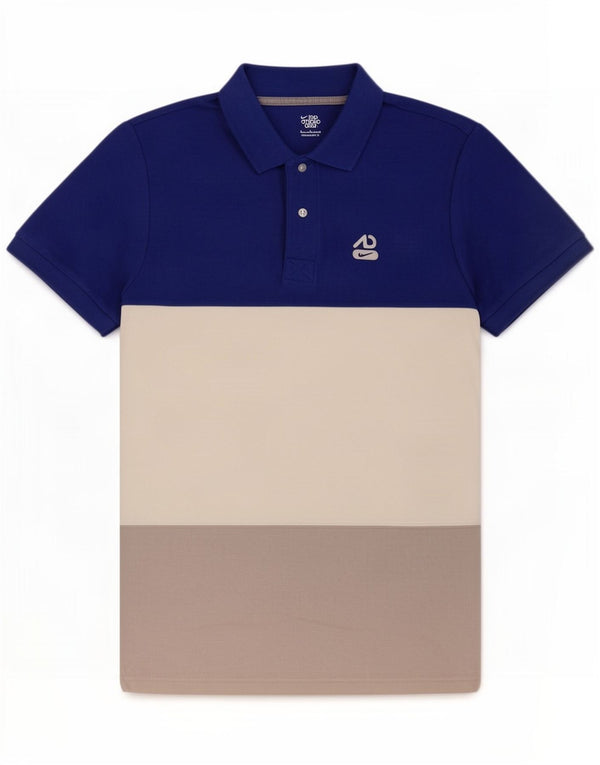 Camisa polo masculina Nike pequena colorida colorblock algodão