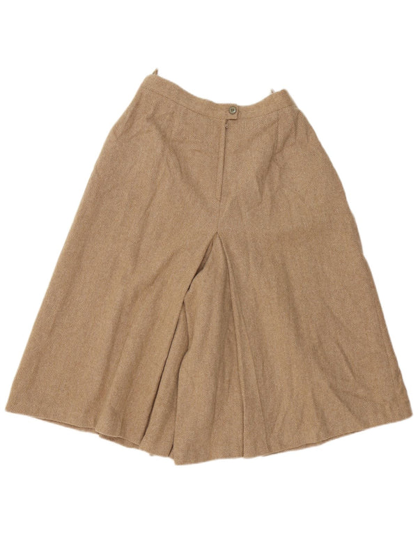 Shorts cargo feminino vintage de cintura alta IT 48 XL W30 espinha de peixe bege