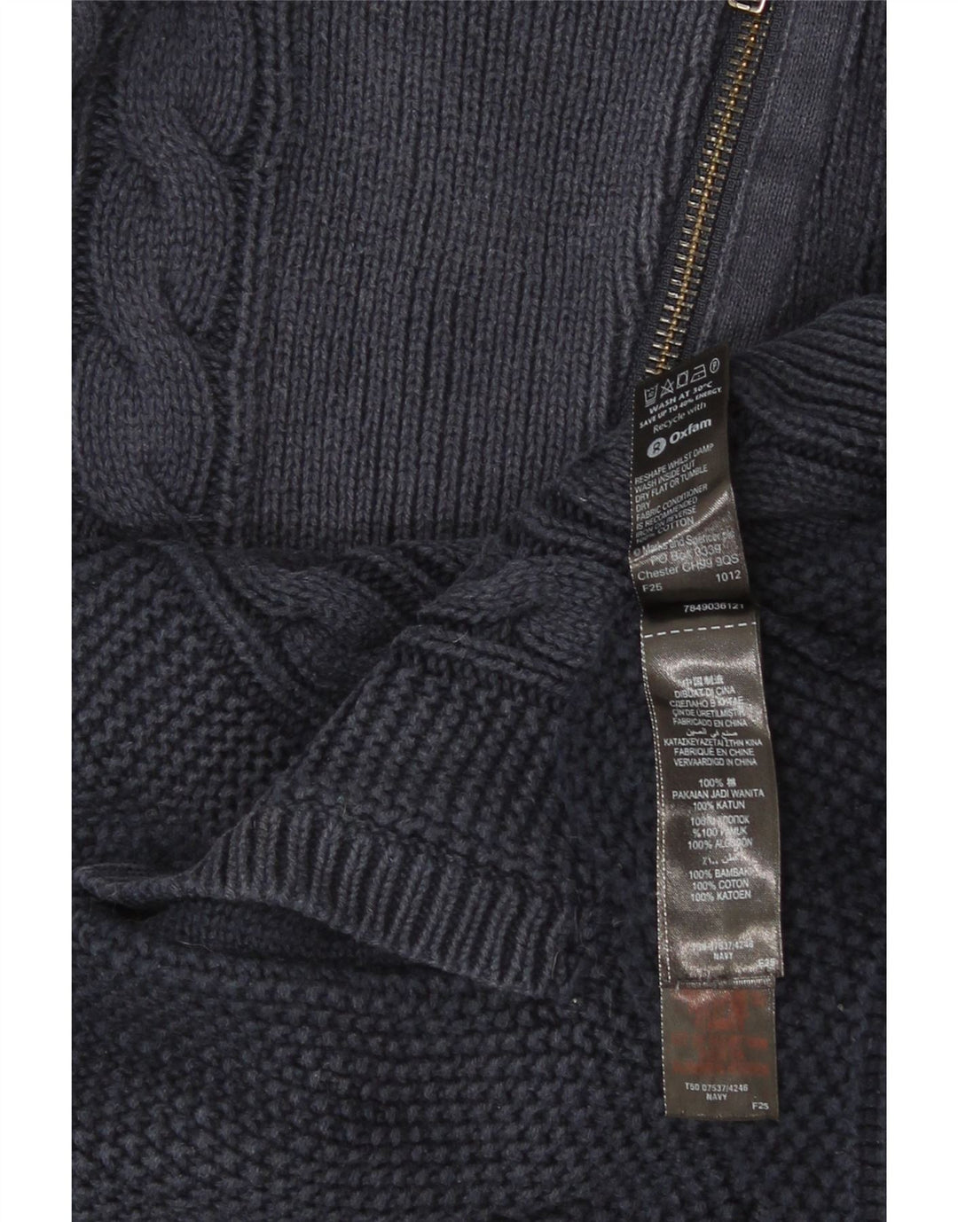 Suéter feminino Marks & Spencer Autograph Cardigan Reino Unido 14 grande azul marinho
