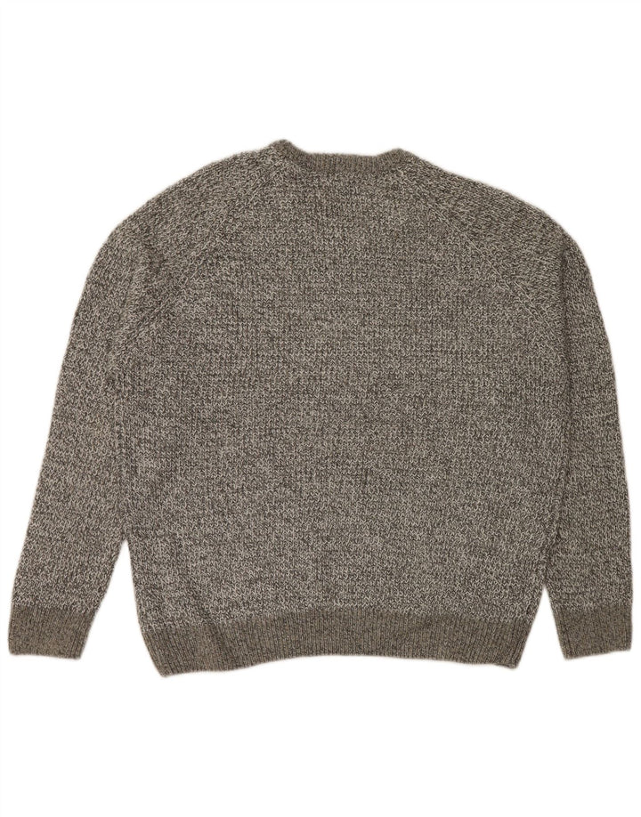 Suéter masculino Marks & Spencer com gola redonda 2XL acrílico manchado cinza