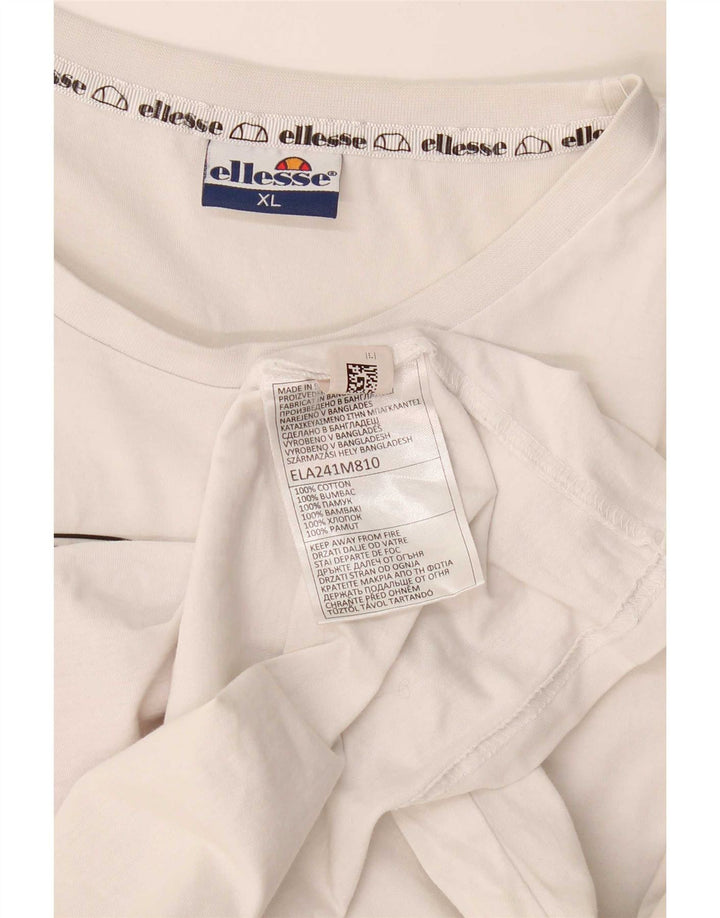 Ellesse Camiseta masculina gráfica Top XL Branco