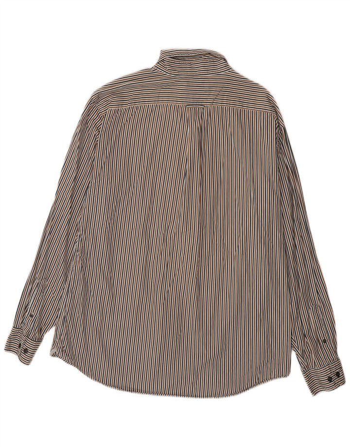 Camisa masculina Nautica grande algodão listrado multicolorido