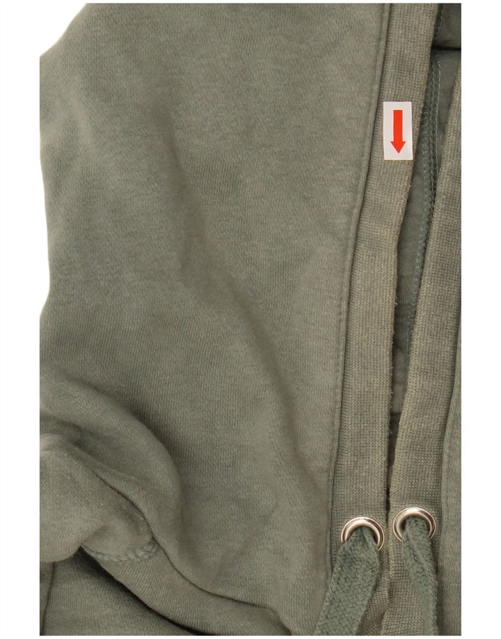 Suéter feminino com capuz gráfico HURLEY Reino Unido 14 algodão verde médio