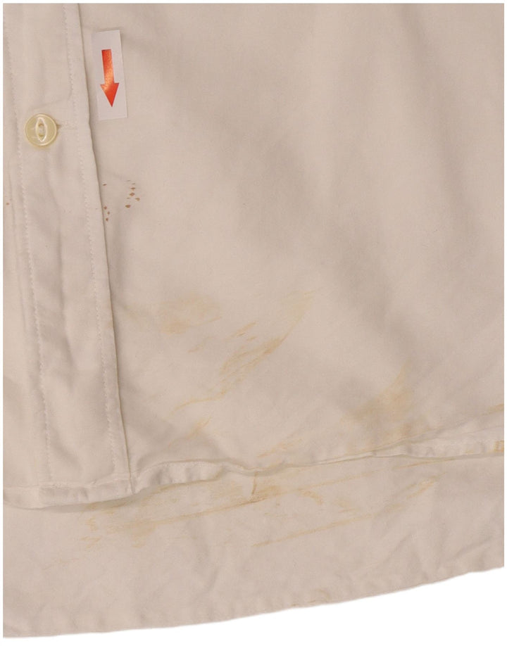 Camisa masculina Gant XL listrada branca de algodão